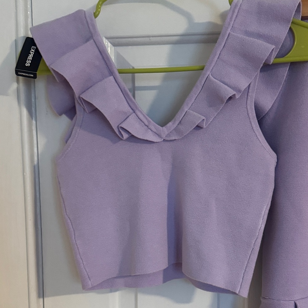 Express Lilac Knit Top - Picture 3 of 5